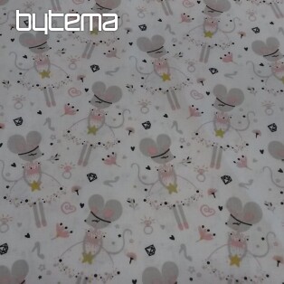 Cotton fabric MOUSE grey