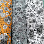 Cotton fabric FLOWERS FLORAL 4 gray