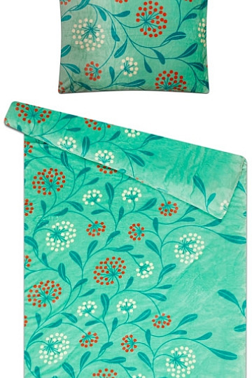 Microflannel bedding - green dandeolin - LINDA menthol