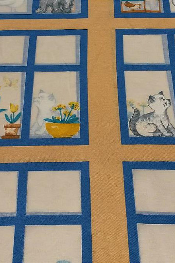 Children decorative fabric Animals in the windows II