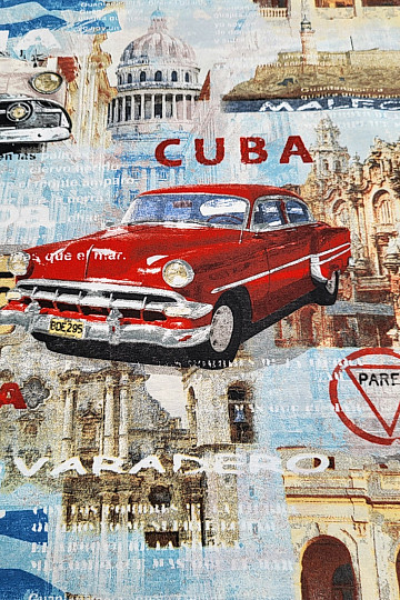 Decorative fabric CUBA retro design