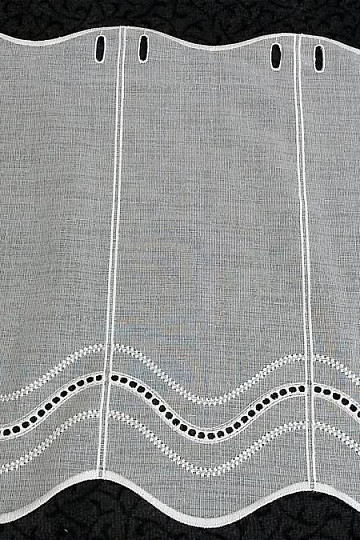 Modern woven Curtain V52 cream-white