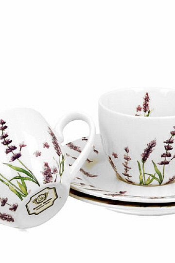 Porcelain espresso mugs set 2 pcs Lavender E šapo