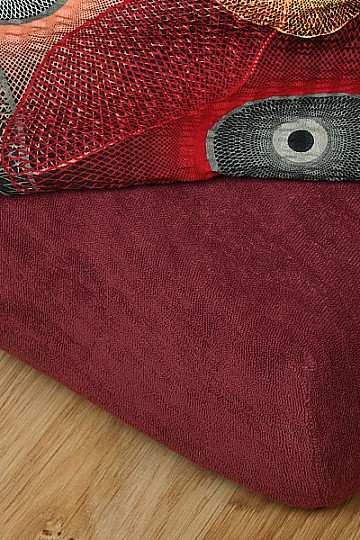 Terry sheet burgundy color