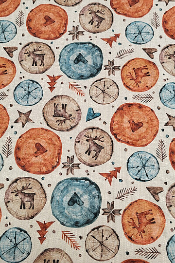 Christmas decoration fabric VILLAGE CHRISTMAS 2