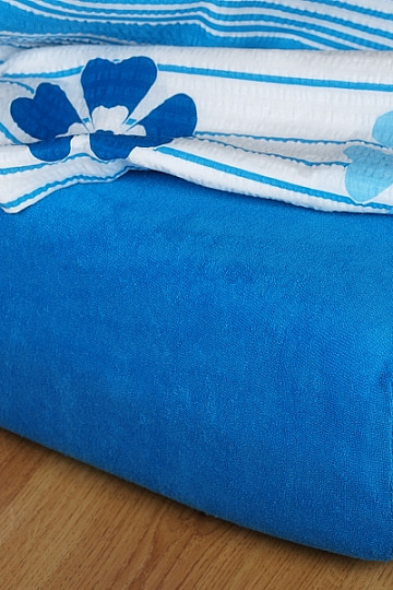 Terry sheet color blue royal