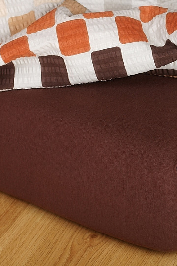 Jersey sheet color dark brown