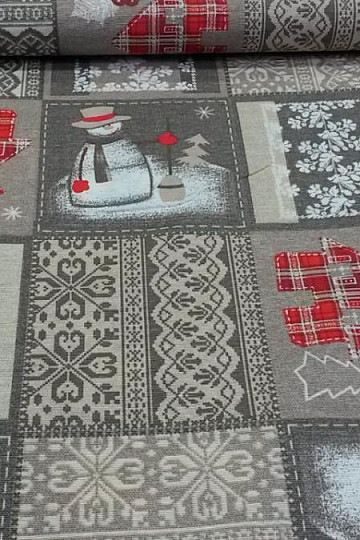Christmas decorative fabric SNOWMAN I