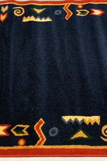 Oval rug MODERN 130x240 dark blue