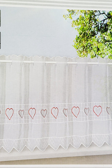 Ready-made curtain GERSTER white - HEART