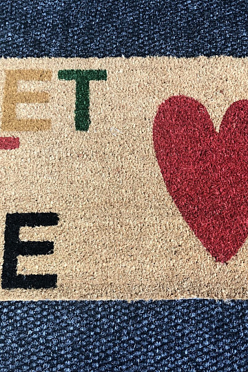 Mat LET IT BE beige