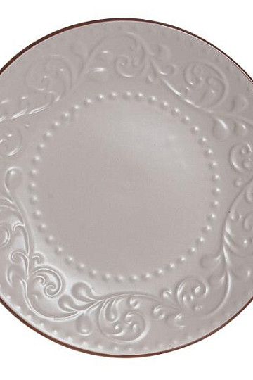 Dessert plate BEIGE RELIEF 21x2.5cm beige