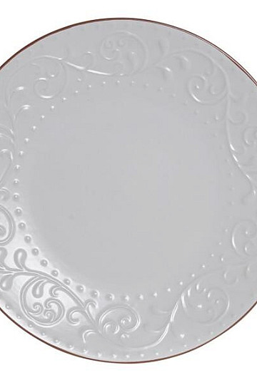 Plate shallow WHITE RELIEF 27.5x2cm white