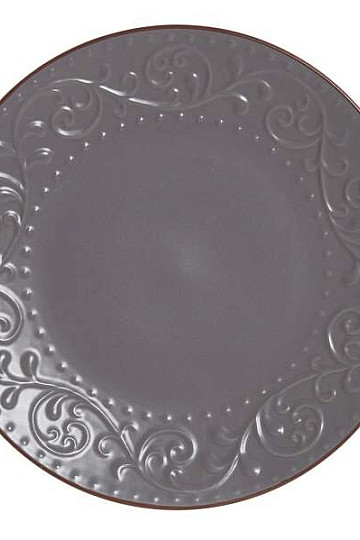 Shallow plate GRAY RELIEF 27.5x2cm gray