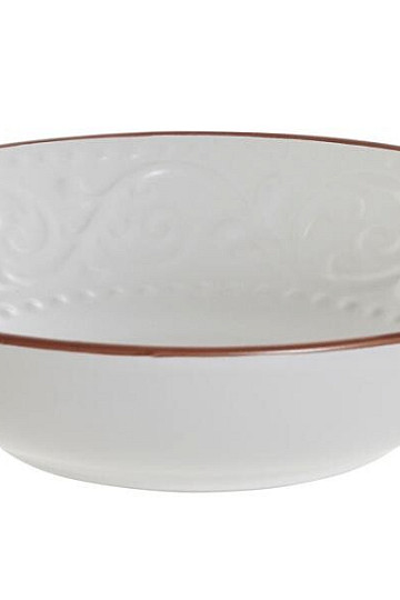 Plate deep WHITE RELIEF 20.5x5cm white