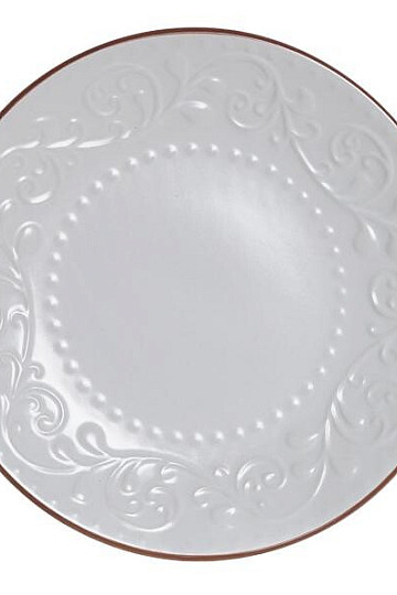 Dessert plate WHITE RELIEF 21x2.5cm