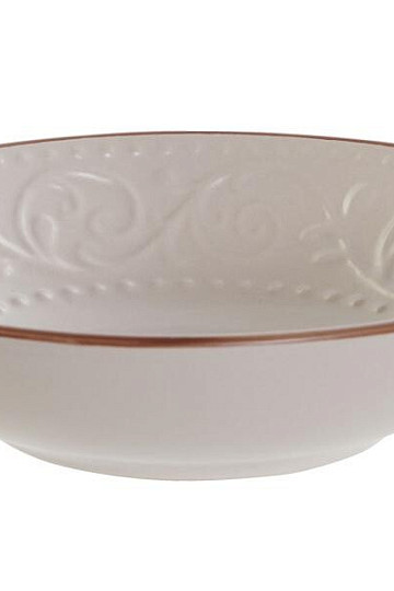 Deep plate BEIGE RELIEF 20.5x5cm beige