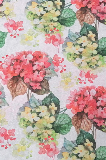 Manuela hydrangea decorative fabric