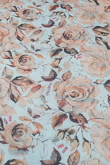 Christmas decorative fabric Harmony flowers