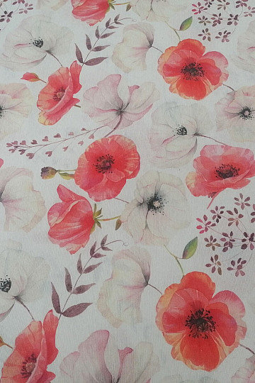 Decorative fabric MABEL POPPIES