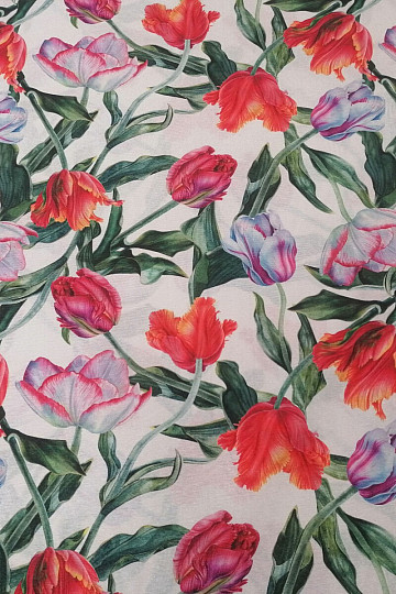 Decorative fabric Shaggy tulips