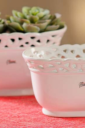 Lace jardinka white 24 cm