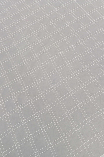 Voile curtain white check with cream thread