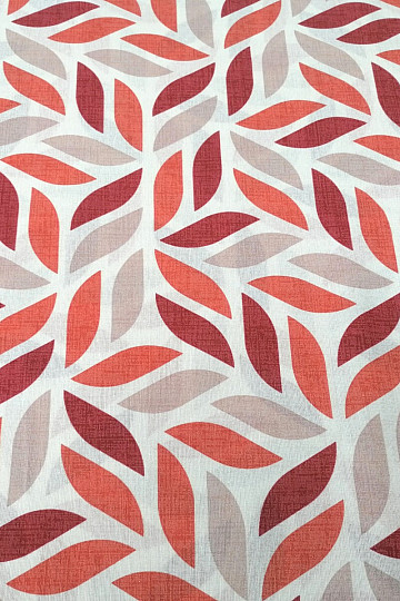 Decorative fabric Coord leaves red