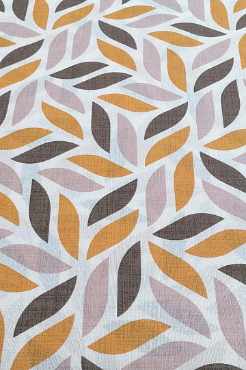 Decorative fabric Coord leaves yellow