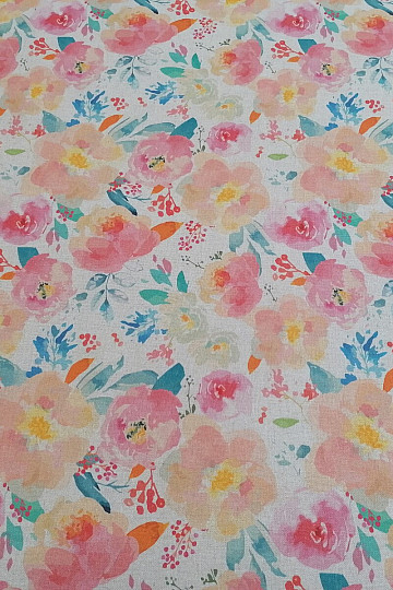 Decorative fabric Pastel flowers