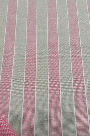 Decorative fabric Trebol stripes - pink 2 cm 76