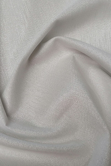 Christmas decoration fabric Santa with lurex white-silver