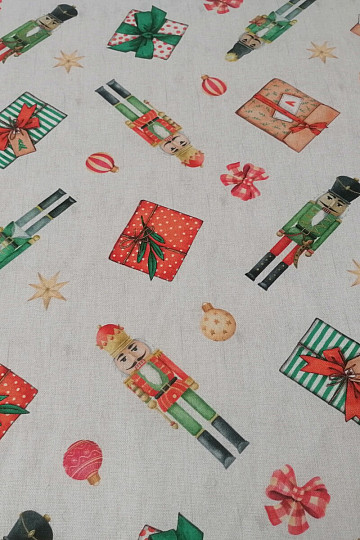 Nutcracker Christmas decorative fabric