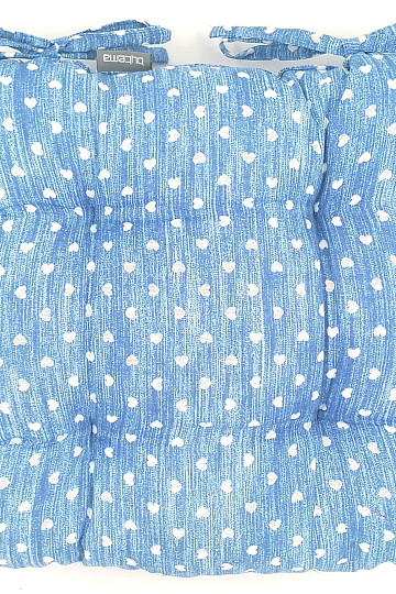 Chair cushions HEART BLUE