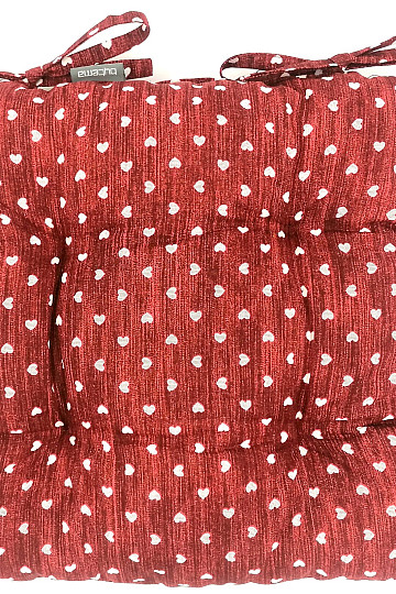 Chair cushions HEART BURGUNDY