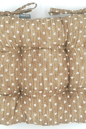 Chair cushions HEART BROWN