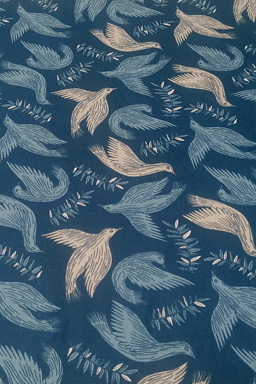 Cotton fabric Jay blue
