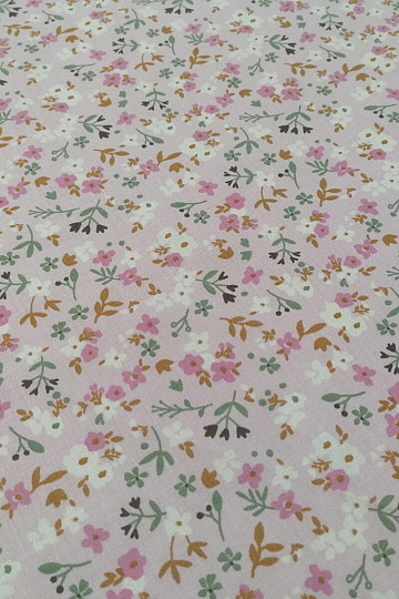 Cotton fabric Zalia flowers pink