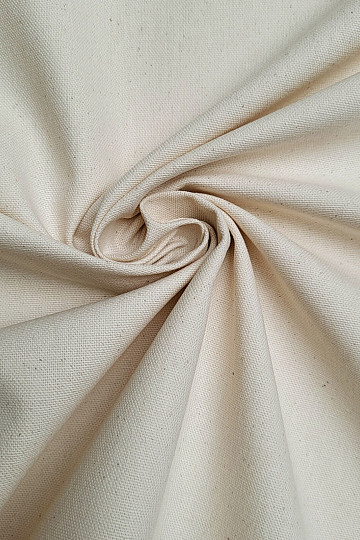 Cotton fabric UNI SMETANA coarse cotton 220g