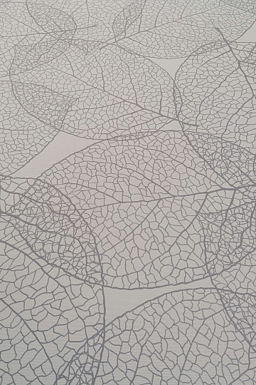 Decorative fabric BLACK OUT Gray leaves