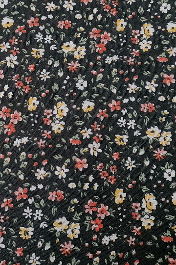Cotton fabric LEONIE black