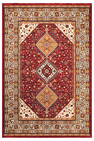 Luxury wool rug JENEEN 93 burgundy