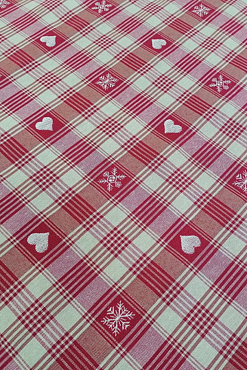Christmas decorative fabric DUSTIN hearts
