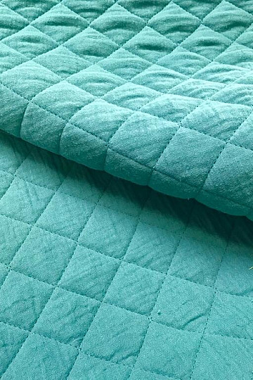 Double gauze stitched with batting - eucalypt