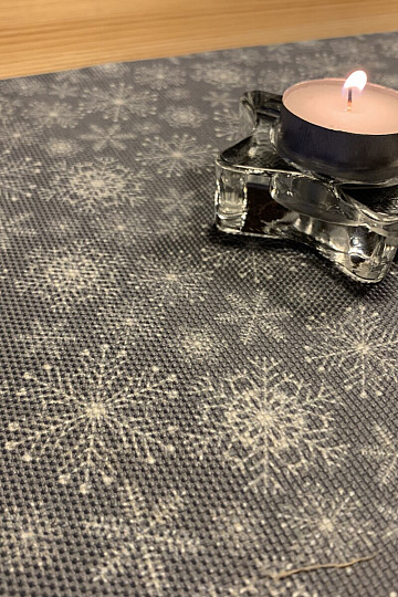 Christmas table setting GRAY FLAKES II