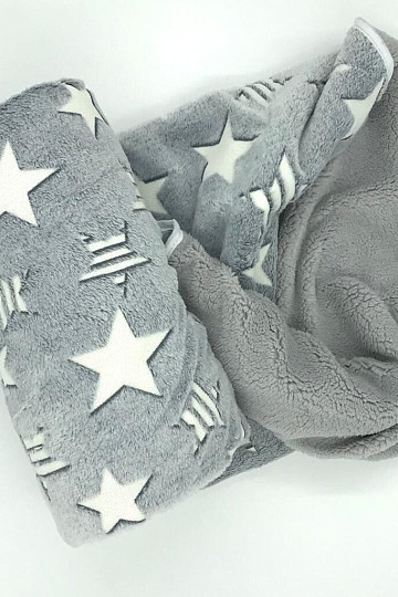 Children's blanket SHINY gray with lamb