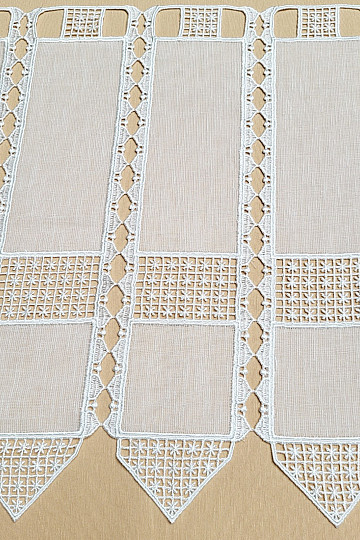 Luxurious embroidered curtain GERSTER on stained glass 11756/030/0010 cream