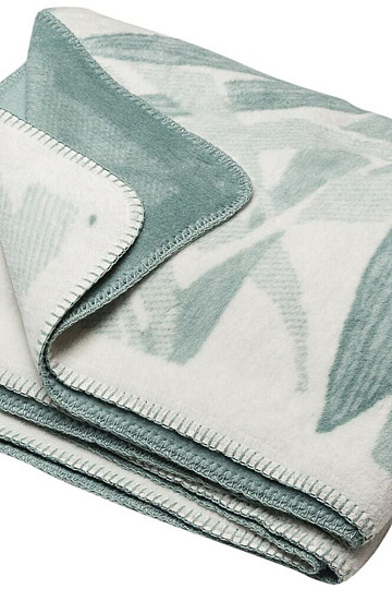Cotton blanket BAMBOO green leaves 2218/51