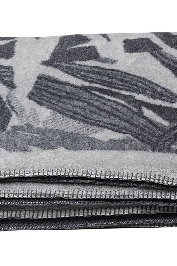 Cotton blanket BAMBOO gray leaves 2218/90