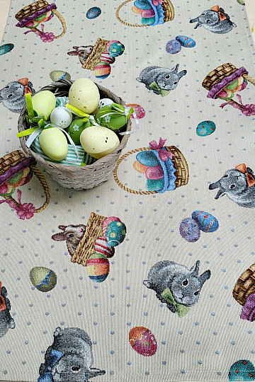 Tapestry tablecloth, scarf EASTER BUNNY